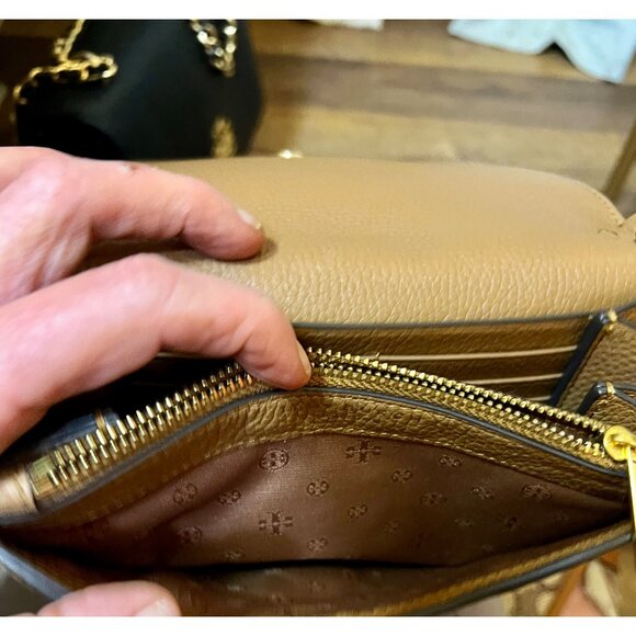 ✺✺ AUTHENTIC TORY BURCH CAMEL BROWN BRITTEN SHOULDER BAG/CROSSBODY ✺✺ - Picture 10 of 11